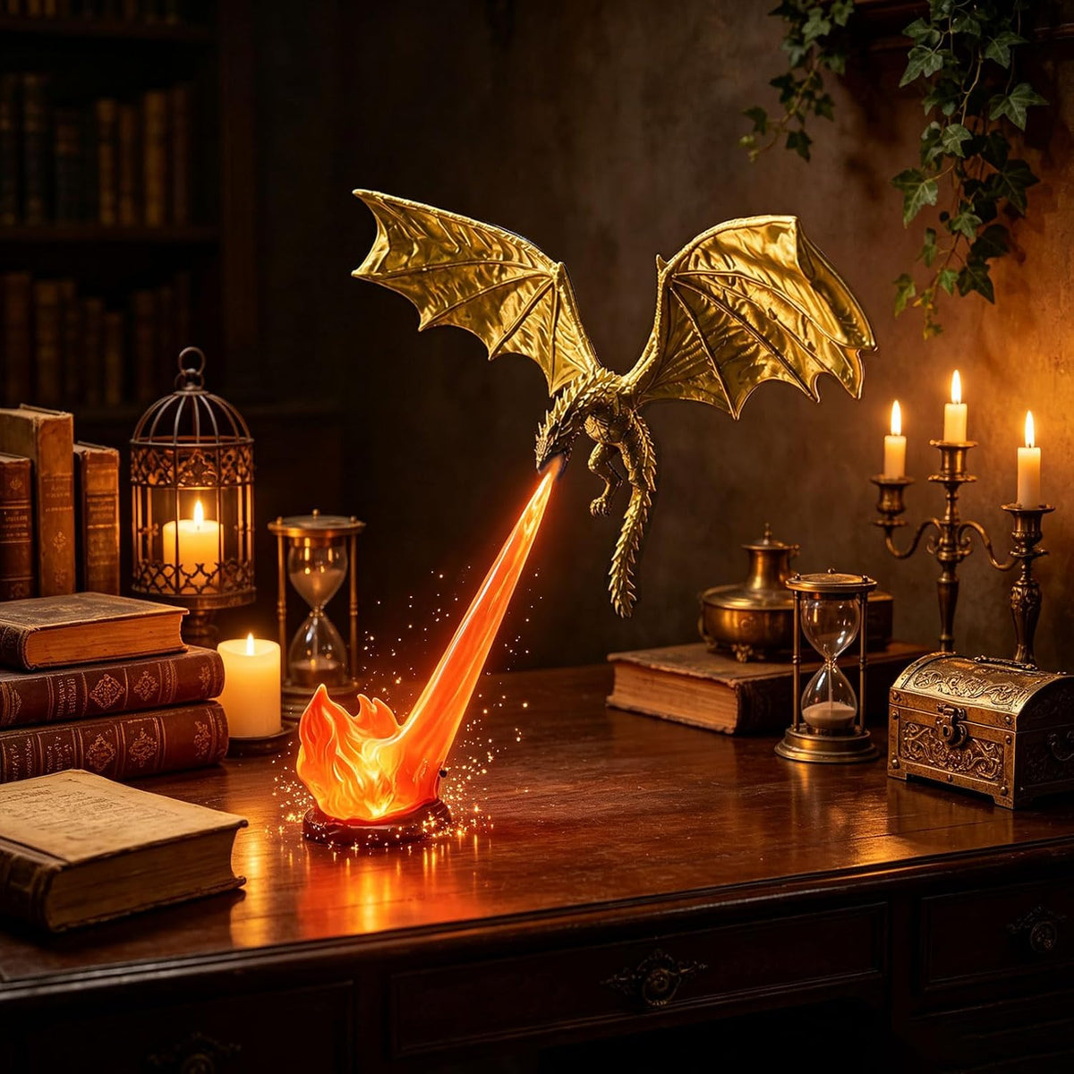 This Fire-Breathing Dragon Turns Any Bookshelf Into a Magical Fantasy World 🐉🔥