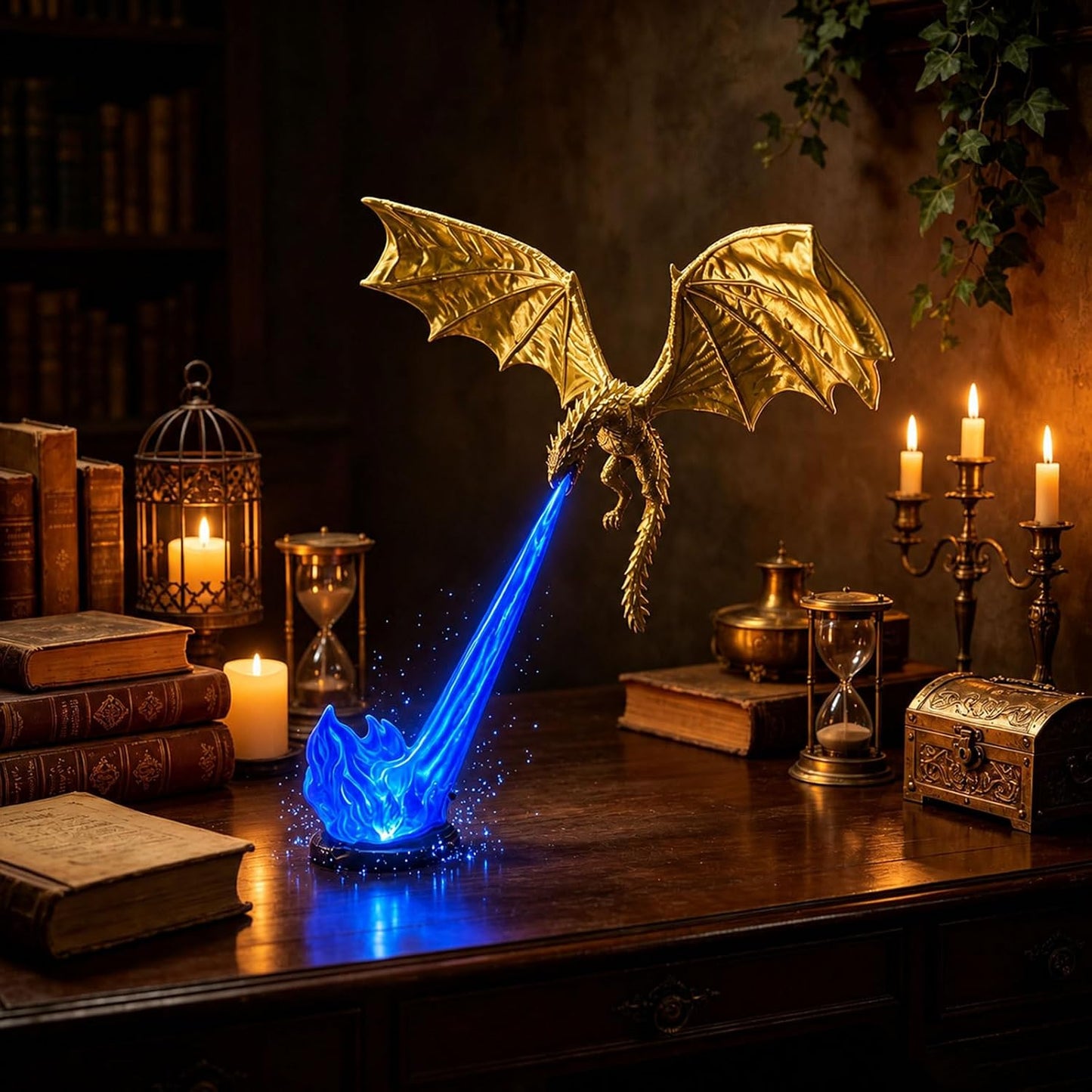 This Fire-Breathing Dragon Turns Any Bookshelf Into a Magical Fantasy World 🐉🔥