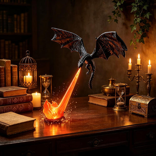 This Fire-Breathing Dragon Turns Any Bookshelf Into a Magical Fantasy World 🐉🔥