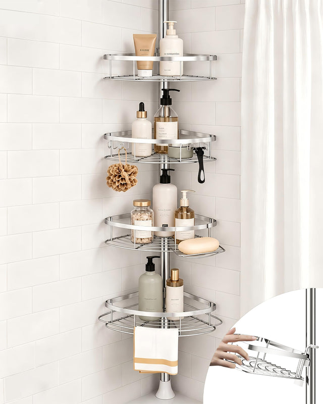 Rustproof Shower Corner Caddy, Bathroom Storage Organizer