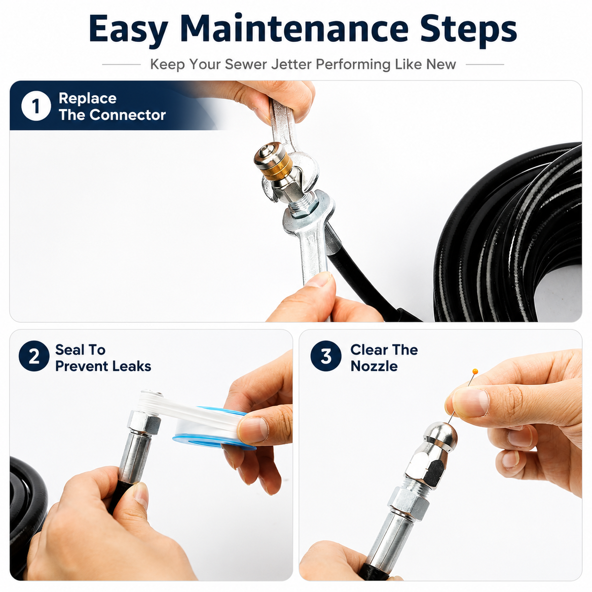 Powerful Sewer Jetter Kit – High-Pressure Drain Cleaner for Clogged Pipes, Drains & Sewer Lines