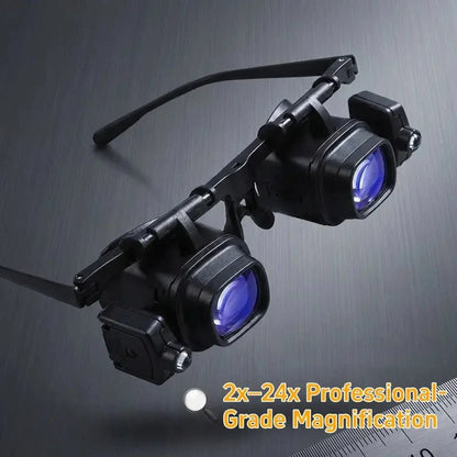Mroace LED Illuminated Head Mounted Magnifying Glasses