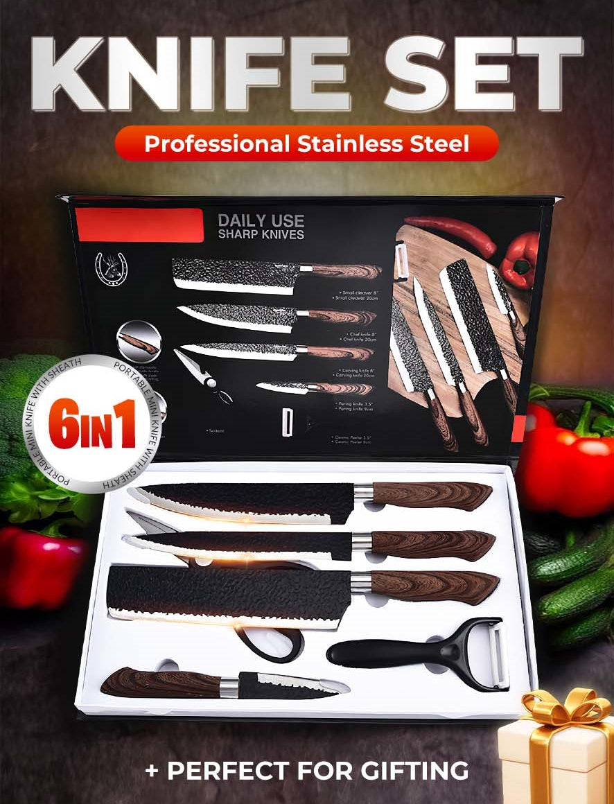 Limited Special⏰German Professional Chef's Knife Set - 6 Pcs Set